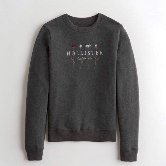 Hollister Embroidered Crewneck Sweatshirt - Picture 1 of 2
